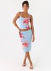 Floral Print Slim Fit Suit Dress For Women Sexy Suspender American Style Summer Clothing_ecoleips.com