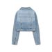 Women's Denim Jacket Long Sleeve Short Length Casual Blouse Coat For Spring Autumn Fashion Outerwear_ecoleips.com