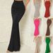 Women's Clothing Women's High Waist Slim Fit Fishtail Skirt Casual Autumn Winter For Formal & Casual For Women_ecoleips.com