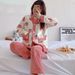 Coral Fleece Large Size Pajamas Women's Winter Loose Thickened Fleece Flannel Loungewear_ecoleips.com