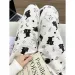 Pajama Pants Women Summer White Cartoon Kitten Trousers Thin Student Home Pants Rainbow Stripes High Waist Straight Leg Loose_ecoleips.com