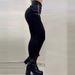 European And American Cross-border Women's High-waisted Buckle Skinny Pants, Pencil Slim-fit, Fashionable, Casual, Sexy_ecoleips.com