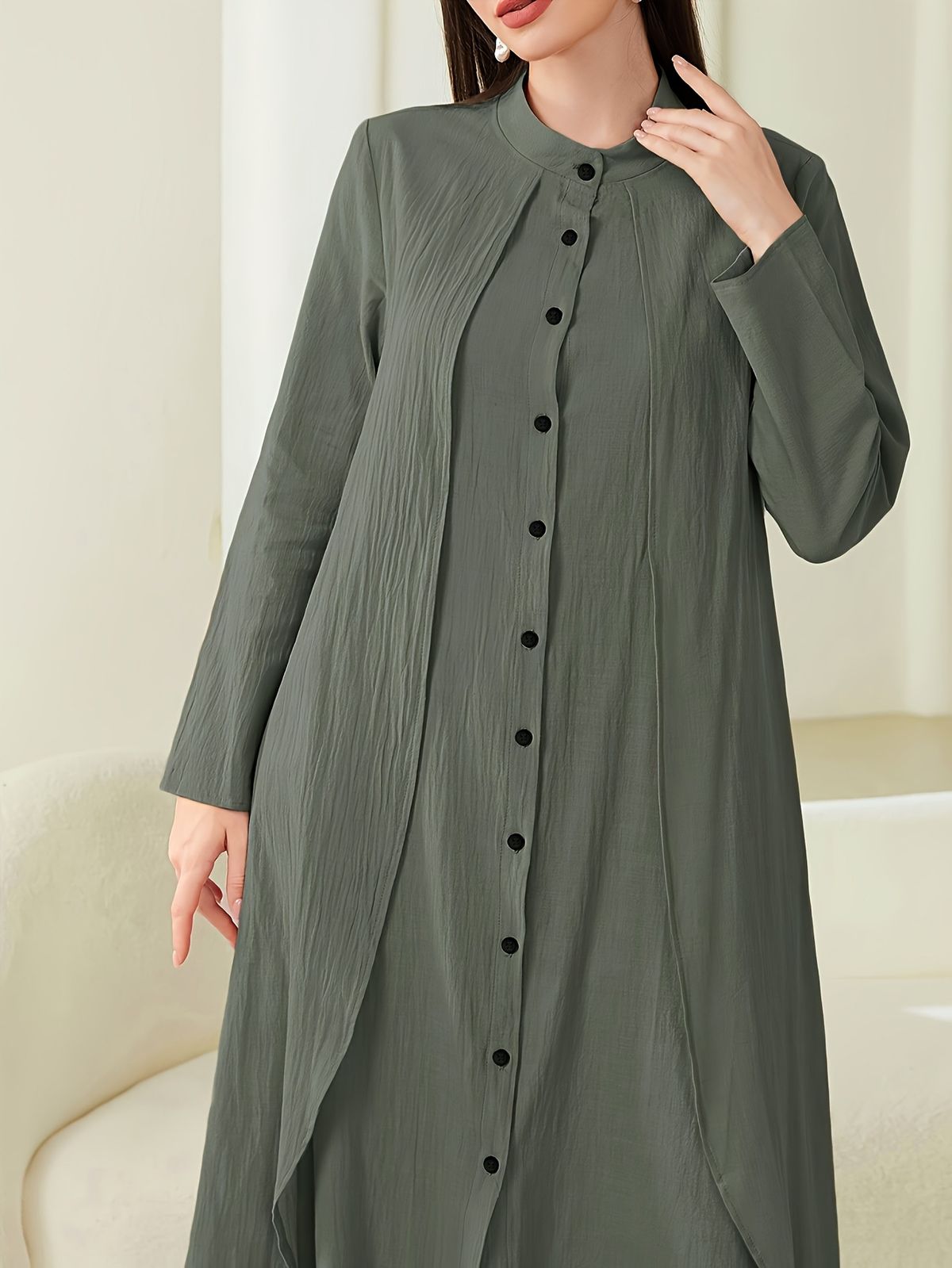Women's Clothing Sense Art Casual Dress Loose Design Sense Niche Skirt New Spring And Autumn Lace Long Skirt_ecoleips.com