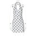 2025 Summer New Women's Fashion Hot-Selling Halter Neck Ribbon Backless Printed Polka Dot Dress Wholesale_ecoleips.com