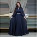 Muslim Women's Two-Piece Set With Rhinestones And Shiny Sequins Fashion Satin Abaya_ecoleips.com
