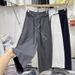2025 Summer New Arrival: Stylish High-Waisted Slimming Wide-Leg Pants, Women’s Loose All‑Match Casual Cropped Tapered Trousers, Trendy Long Pants_ecoleips.com