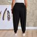 Women's plus Size Harem Pants Casual Style Elastic Waistband with Pockets Solid Color Comfortable Fit for Summer_ecoleips.com