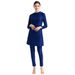 Women's Clothing Conservative Swimsuit, Swimsuit Three Piece Set, Headscarf And Hat M098_ecoleips.com