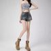 2025s American Style Women's Denim Shorts Summer New High Waist Tight Elastic A-line Ultra Short Hot Pants_ecoleips.com