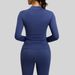 Juyitang Women's Stand Up Collar Slim Fit Stretch Sports Top Yoga Jacket For Fitness Running And Cycling_ecoleips.com
