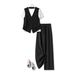Women's Clothing Cool And Sassy Outfit Unique And Beautiful Suit Temperament Fashion Suit_ecoleips.com