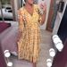 Women's Clothing Women's Super Fairy V Neck Dress Beach Vacation Loose Long Printed Dress Long Sleeve For Formal & Casual For Women_ecoleips.com