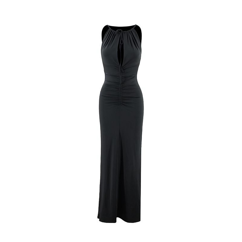 Women’s Clothing summer new women's clothing sexy hollow pleated slim long temperament private clothes dress_ecoleips.com