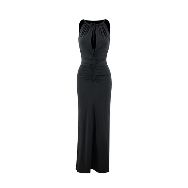 Women’s Clothing summer new women's clothing sexy hollow pleated slim long temperament private clothes dress_ecoleips.com