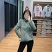 Aria Basics Women's Long Fleece Jacket With Stand-up Collar, Warm Jacket, Long-sleeve Zip-up Cardigan 439138_ecoleips.com