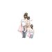 Women's Summer Family Set Plus Size Round Neck Fashion Retro Base Shirt Regular Shoulder Short Sleeve T-Shirt_ecoleips.com