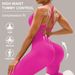 Women's High-Intensity Workout Bodysuit - Seamless Yoga Jumpsuit With Built-In Bra, Naked Sensation For Gym & Summer Activities_ecoleips.com