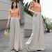 Suitable For All Seasons Women's Wide-Leg Summer 2025 New Style Draped Casual Flared Slimming High-Waist Fashionable Long Pants Skirt_ecoleips.com