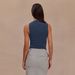 Cross-border European And American Women's Clothing 2026 Summer New Fashion Versatile Solid Color Pleated Sexy Half-high_ecoleips.com