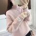 Women's Oversized High Neck Sweater - Soft & Warm Knit Pullover, Solid Color Casual Turtleneck Top For Autumn & Winter_ecoleips.com