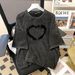 Washed Vintage Pure Cotton Short Sleeve T-Shirt For Women Loose Fit Versatile Mid-Length Base Shirt Trendy Brand Design_ecoleips.com