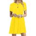Women's Short Sleeved Dress Cross-Border E-commerce Popular Wish European American Style Hot Sale_ecoleips.com