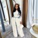 High-Waisted Straight Leg Jeans Women's Faux Turkey Feather Patchwork Denim American Style Jeans_ecoleips.com