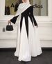Women's Clothing Spring New Black And White Splicing Long Elegant Women's Evening Dress Long Skirt_ecoleips.com