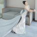 Luxurious High-End Mermaid Style Evening Gown With Long Train Halter Neck Wedding Dress For Banquet Hosts Sexy Haute Couture Party Wear_ecoleips.com
