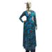 Women's Floral Print Maxi Dress Elegant Long Sleeve Boho Dress for Spring Sizes S XXL_ecoleips.com