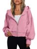 Women's Clothing Fashion Queen Hoodie Women Full Zip Cropped Sweatshirt Jacket Casual Comfort Gym Tops_ecoleips.com