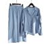 Women's Clothing Retro High Waist Two Piece Suit Plus Size Cotton Linen Blend Loose Trousers And Shirt Set For Spring/Autumn_ecoleips.com