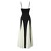 Women's Clothing Spring And Summer New Fashion Temperament Elegant Sexy Royal Sister Slim Contrast Color Suspender Dress_ecoleips.com