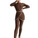 New Muslim Conservative Swimsuit Middle Eastern Solid Color Long Sleeved Trousers Sun Protection Beach Swimwear Three Piece Swimsuit_ecoleips.com