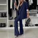 Women's Clothing Fashion Suits Casual Temperament Slim Wide Leg Suits Two Piece Suits_ecoleips.com