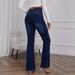 Women's High Waist Stretch Flare Jeans – Slim Fit Bootcut Denim Pants With Elastic Waistband (Dark Blue, Light Blue, Black)_ecoleips.com