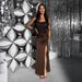 Women's Strapless High Slit Sequined Dress Double Layered Long Skirt CY902301_ecoleips.com