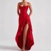 Women's Clothing Summer Sexy Suspender Backless Ruffled Irregular Dress_ecoleips.com