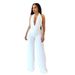 Women's Clothing Women's Sexy Halter Neck Two Piece Set Low Backless Tie Solid Color Mesh Style Clothing For Formal & Casual For Women_ecoleips.com