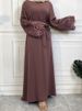 New Muslim Abaya Dress Dubai Long Woman Evening Dress Moroccan Caftan Mom Front Zipper Nida Design Female Dress Turkish Dresses_ecoleips.com