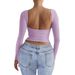 Women's Clothing Women's Elegant Slim Fit Knitted Top Round Neck Long Sleeve Autumn/Winter Y2K Long Sleeve For Formal & Casual_ecoleips.com