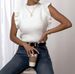 Women's Clothing Sweater Flying Sleeve Sweater Half Turtleneck Sleeveless Sweater_ecoleips.com