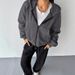 AD672 Zippered Warm Hooded For Women, 2025 Fall/Winter New Arrival, Versatile Fashion Slim Fit Sweatshirt_ecoleips.com