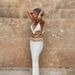 Women's Clothing New Knitted Mesh Hollow Waist Baring Blouse Seaside Holiday Slim Beach Skirt Female_ecoleips.com