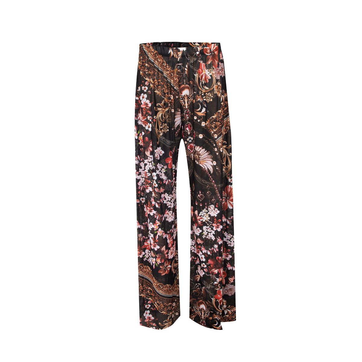 K New Sexy Women's High-waisted Chiffon Casual Trousers_ecoleips.com