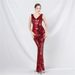 Women's Clothing Spot Fantasy Beads Long Evening Dress_ecoleips.com