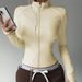 Women’s Slim-Fit Zip-Up Running Jacket – Color-Block Long Sleeve Yoga Top (Navy/Lavender/Beige/Black) – Moisture-Wicking & Stretchable_ecoleips.com
