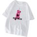 Women's Short Sleeved T-Shirt round Neck Loose Fit mid Length Summer Style Trendy Student Top Bear Pattern_ecoleips.com
