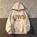 Trendy Niche Patch Letter Hooded Sweatshirt For Women 2025 Spring/autumn Loose Fit Ins High-end Hoodie Jacket Top_ecoleips.com
