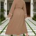 Exclusive Cross-border Plus-size Muslim Dress, New Autumn Style, Round Neck, Tie-waist, Contrasting Color Ll-sleeve_ecoleips.com